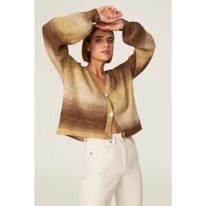 Central Park West Kenrick Puff Sleeve Cardigan - Size XS